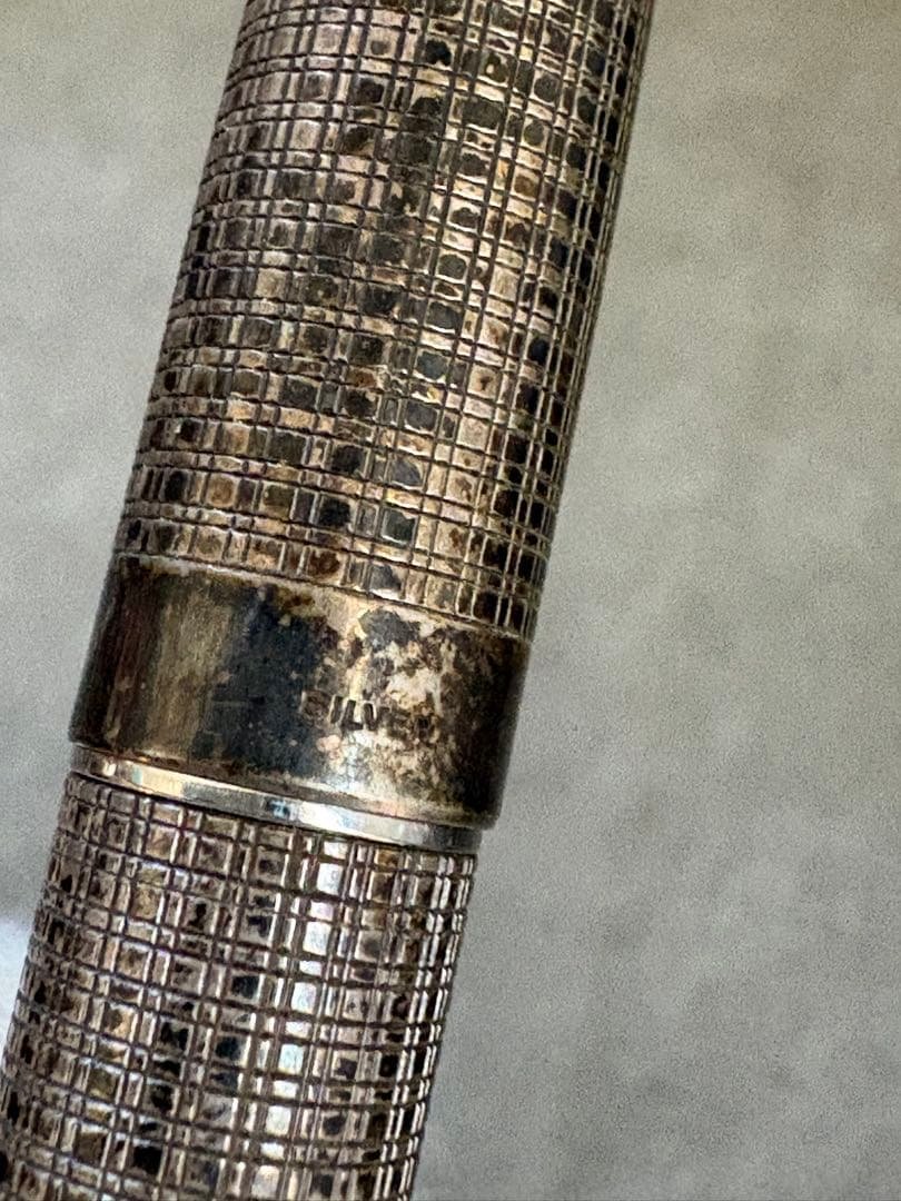 PLATINUM 万年筆 スターリングシルバー Pt 昭和レトロ　銀の万年筆