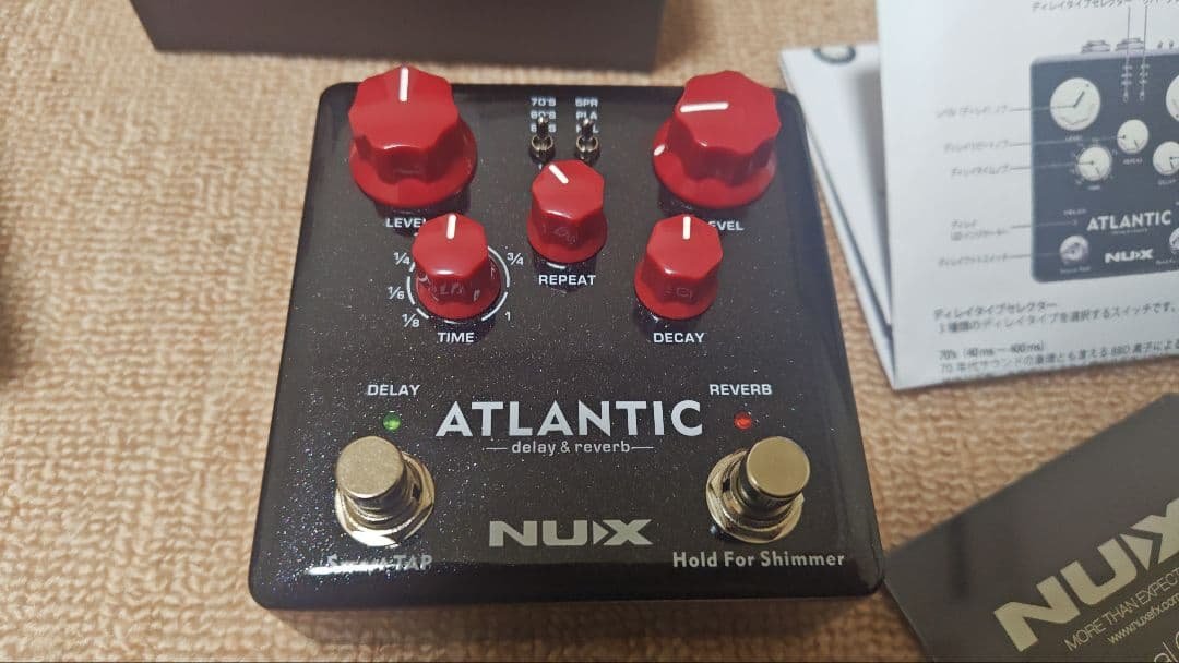 NUX ATLANTIC ディレイ リバーブ ギター エフェクター
